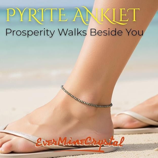 Crystal Raw Pyrite Anklet Stone